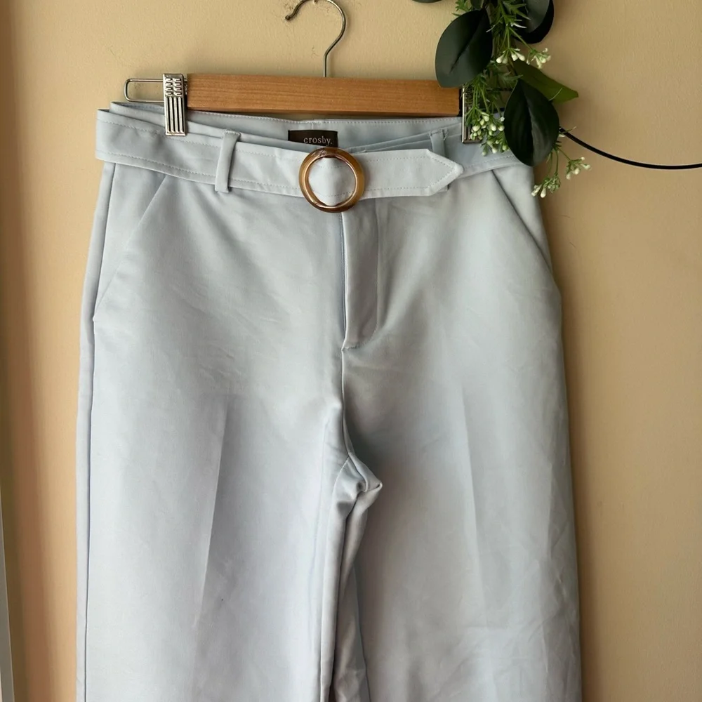 Derek Lam Crosby Light Blue Belted Culotte - Picture 3 of 9
